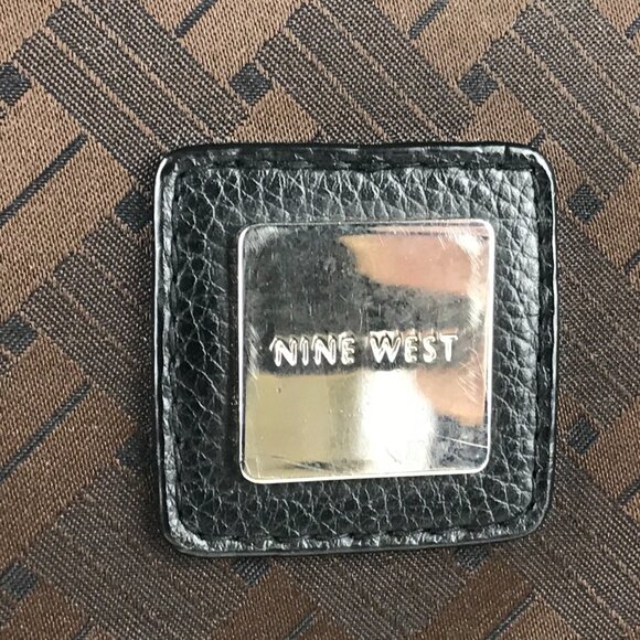 Nine‎ West Tote Travel Computer Shoulder Bag Designer Case Womens Brown/Black - Picture 7 of 15